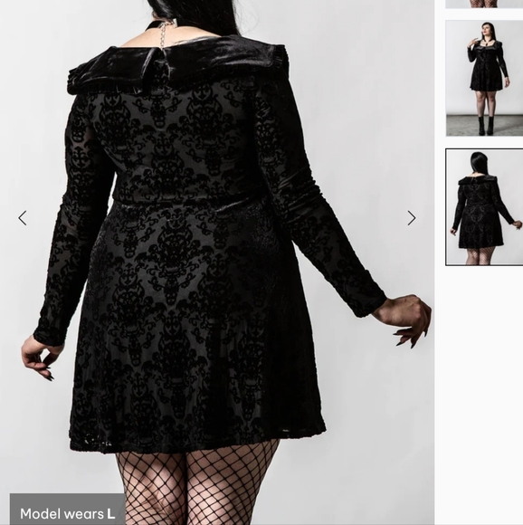 Killstar ANGELIQUE COLLAR DRESS - Picture 3 of 6